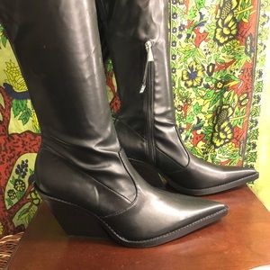 Zara OTK Faux Leather Boots